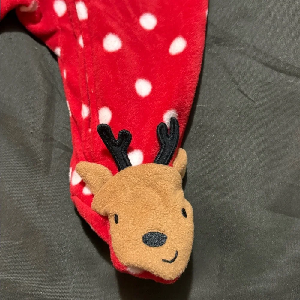 Carter's Festive Red Reindeer Footie - Picture 2 of 4